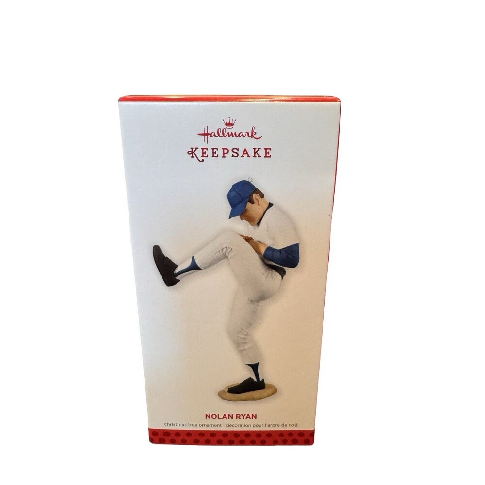 Nolan Ryan Christmas Tree ornament Hallmark Crushed Box